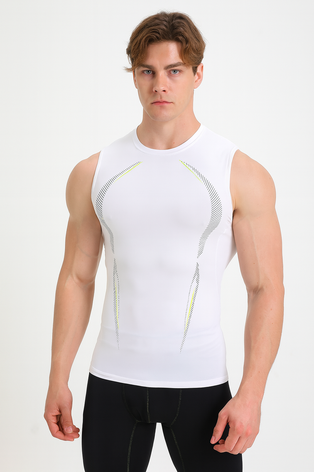 Men’s Compression Tank Top – Hides Belly Fat & Gynecomastia - Sleeveless Quick-Dry Gym Shirt – Muscle Fit Sports Vest for Running, Training & Bodybuilding