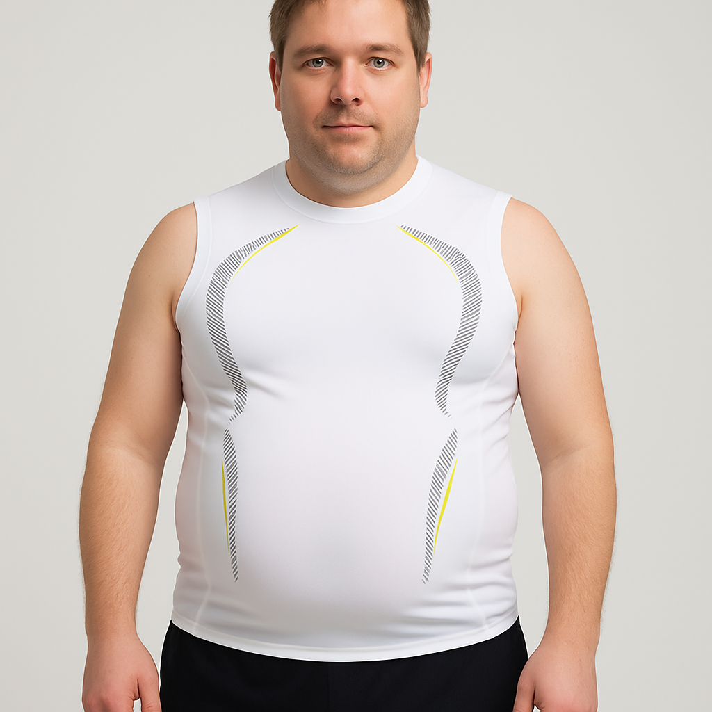 Men’s Compression Tank Top – Hides Belly Fat & Gynecomastia - Sleeveless Quick-Dry Gym Shirt – Muscle Fit Sports Vest for Running, Training & Bodybuilding