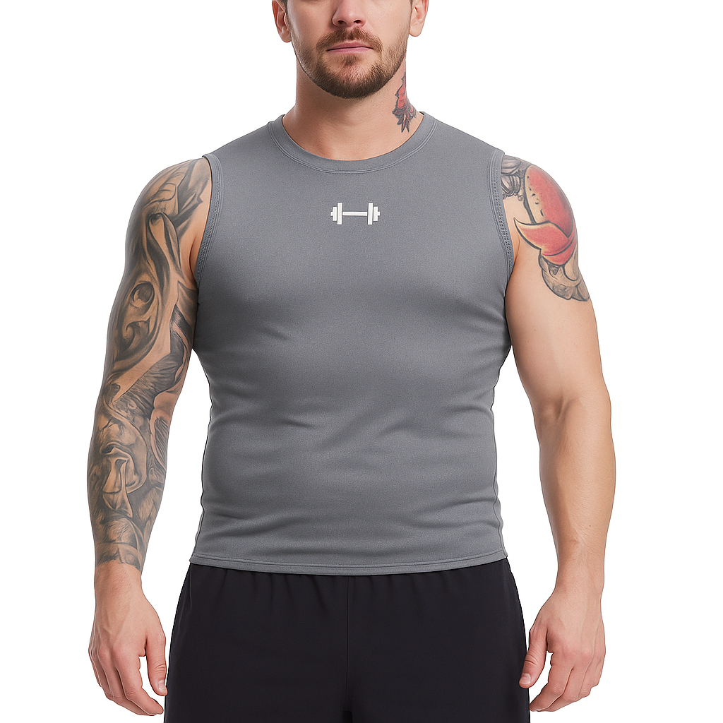 Men’s Compression Tank Top – Sleeveless Gym Shirt for Tummy Control, Hide Gynecomastia & Belly Fat, Quick Dry Workout Vest