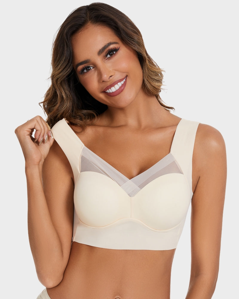 Comfortable Smoothing Mesh Bra 10