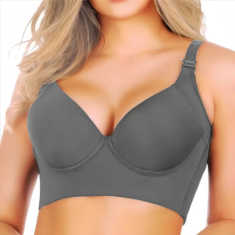 Full Back Coverage Push-Up Bra with Deep Cups and Underwire Support for Enhanced Comfort and Uplift 7