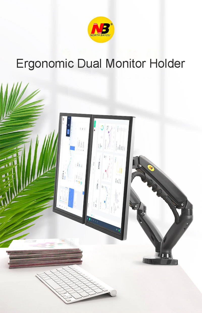 Ergonspace 17"-27" Dual Monitor Mount