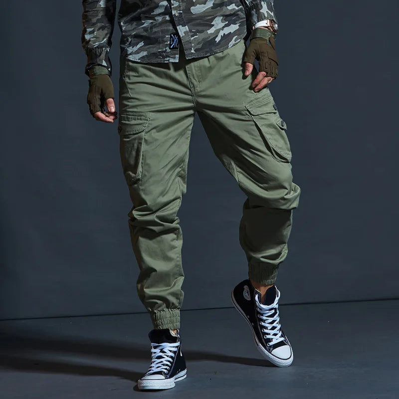 Men’s Tactical Camouflage Cargo Pants – Multi-Pocket Military Style Workwear Joggers