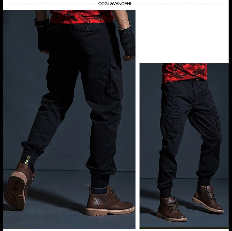 Men’s Tactical Camouflage Cargo Pants – Multi-Pocket Military Style Workwear Joggers