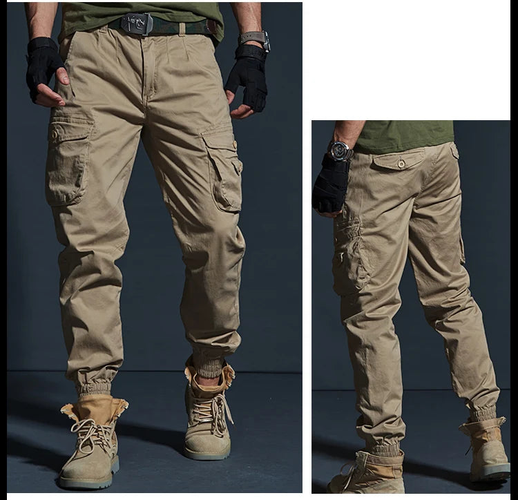 Men’s Tactical Camouflage Cargo Pants – Multi-Pocket Military Style Workwear Joggers