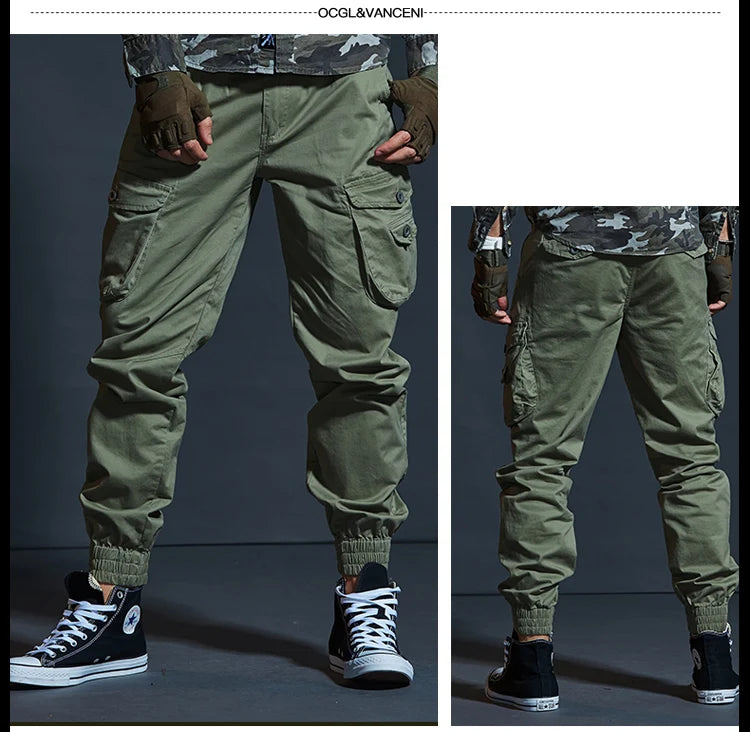 Men’s Tactical Camouflage Cargo Pants – Multi-Pocket Military Style Workwear Joggers