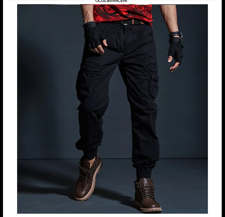 Men’s Tactical Camouflage Cargo Pants – Multi-Pocket Military Style Workwear Joggers