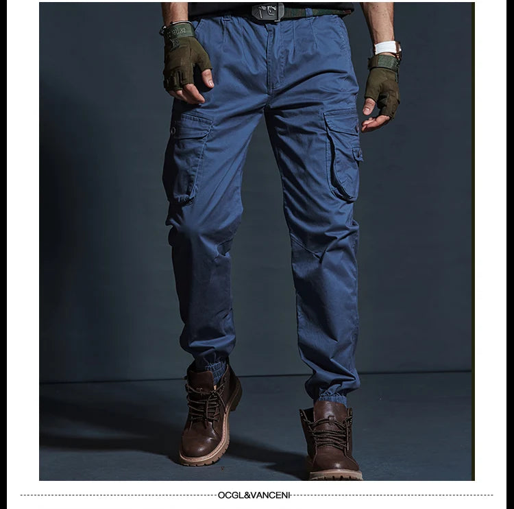 Men’s Tactical Camouflage Cargo Pants – Multi-Pocket Military Style Workwear Joggers