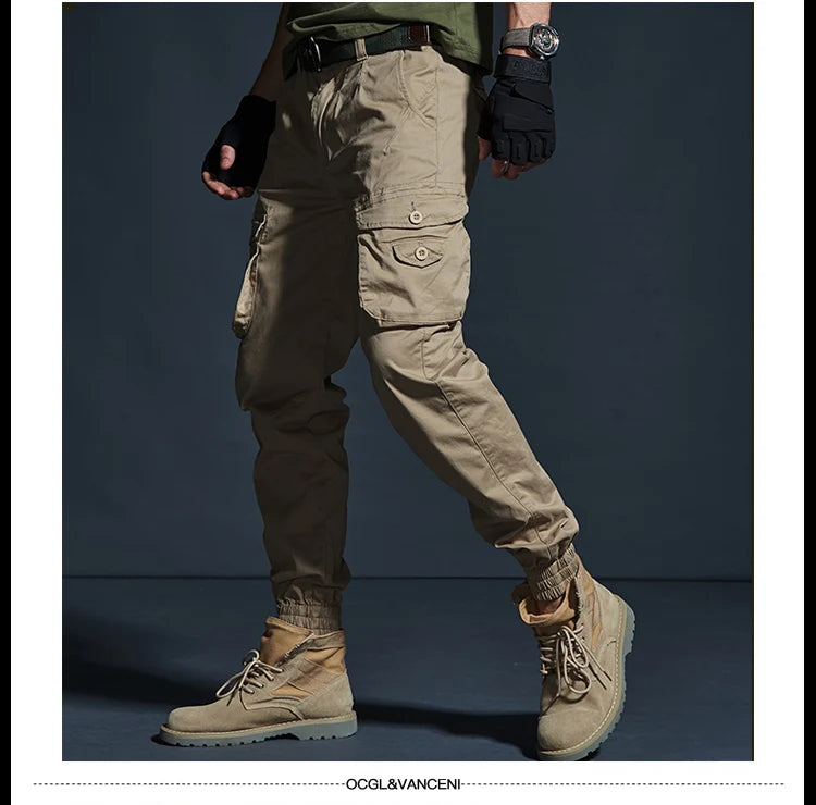 Men’s Tactical Camouflage Cargo Pants – Multi-Pocket Military Style Workwear Joggers