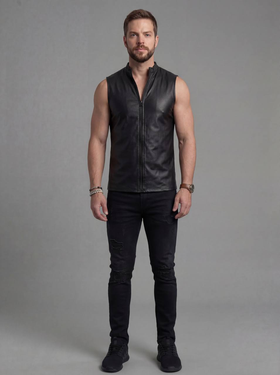 ErgonRogue | Zipper Leather Vest