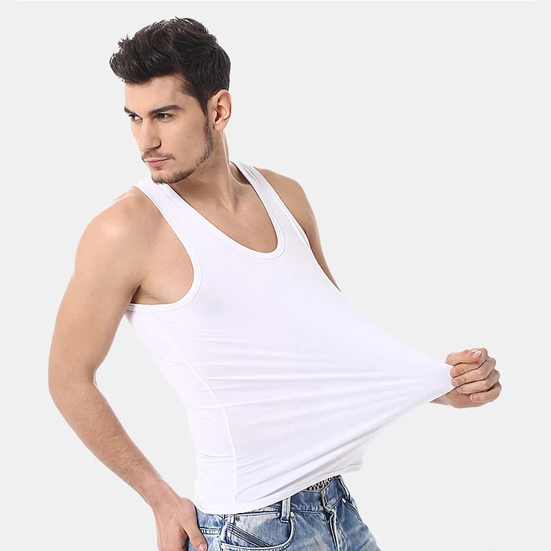 Men's Slim Fit Cotton Tank Top – Breathable, All-Season Comfort for Gym & Everyday Wear