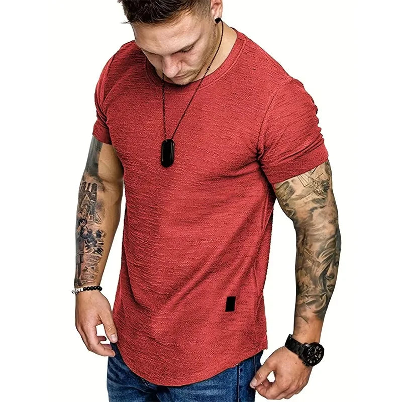 Men's Short Sleeve Crew Neck T-Shirt – Casual Basic Lightweight Fashion Tee for Daily Wear, Sports & Running