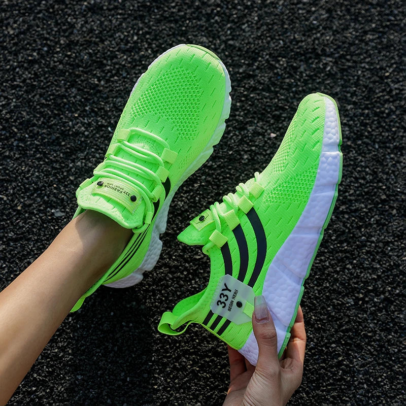 Casual Breathable Sneakers – Lightweight Mesh Running Shoes for Walking, Jogging & Outdoor Sports