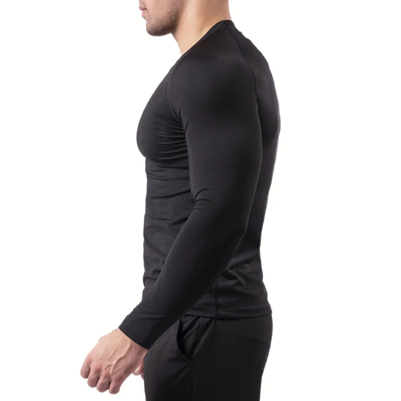 Men’s Cross Print Compression Shirt – Short/Long Sleeve Rash Guard Gym Top, Quick-Dry Base Layer – Hides Belly Fat & Gynecomastia