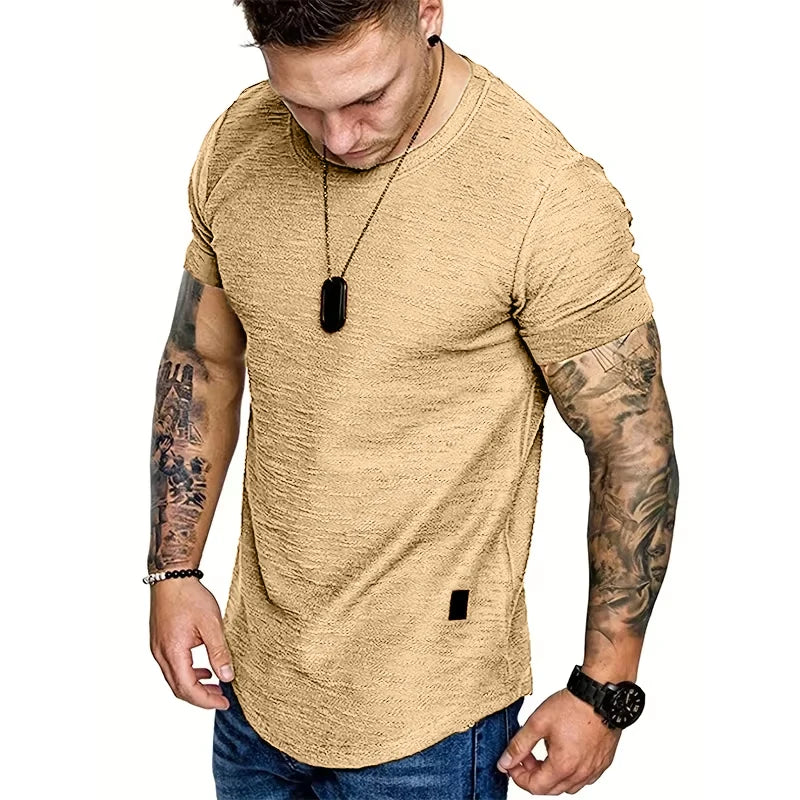 Men's Short Sleeve Crew Neck T-Shirt – Casual Basic Lightweight Fashion Tee for Daily Wear, Sports & Running