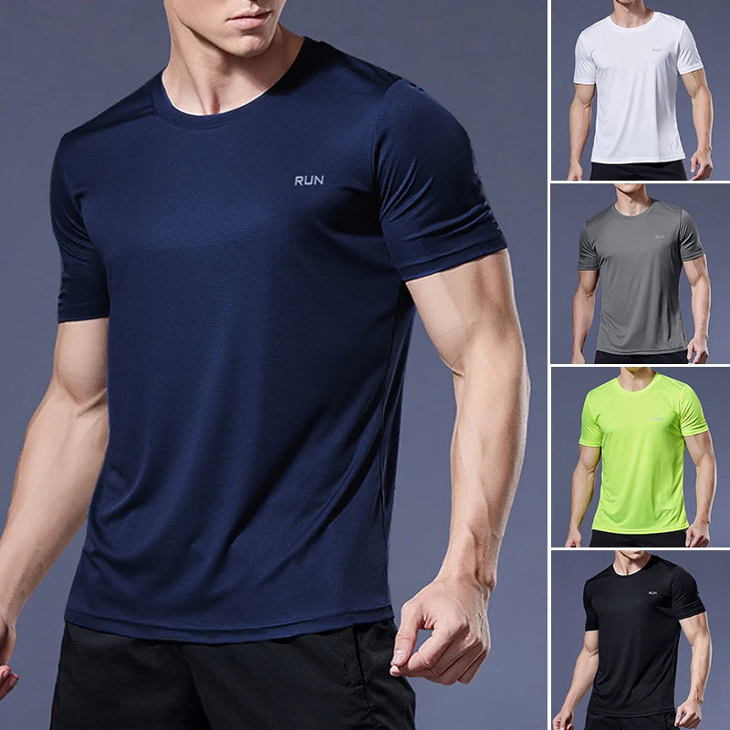 Men’s Quick-Dry Short Sleeve Gym T-Shirt – Lightweight Athletic Tee for Running, Fitness & Training