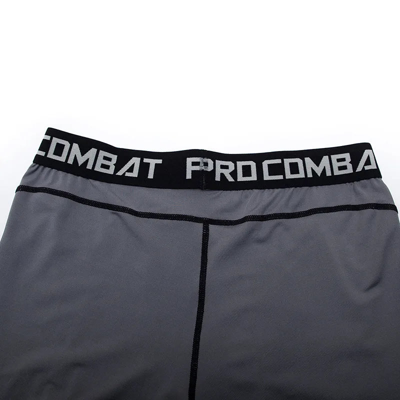 Men's Compression Workout Shorts – Elastic Slim Fit Gym Tights for Bodybuilding & Running