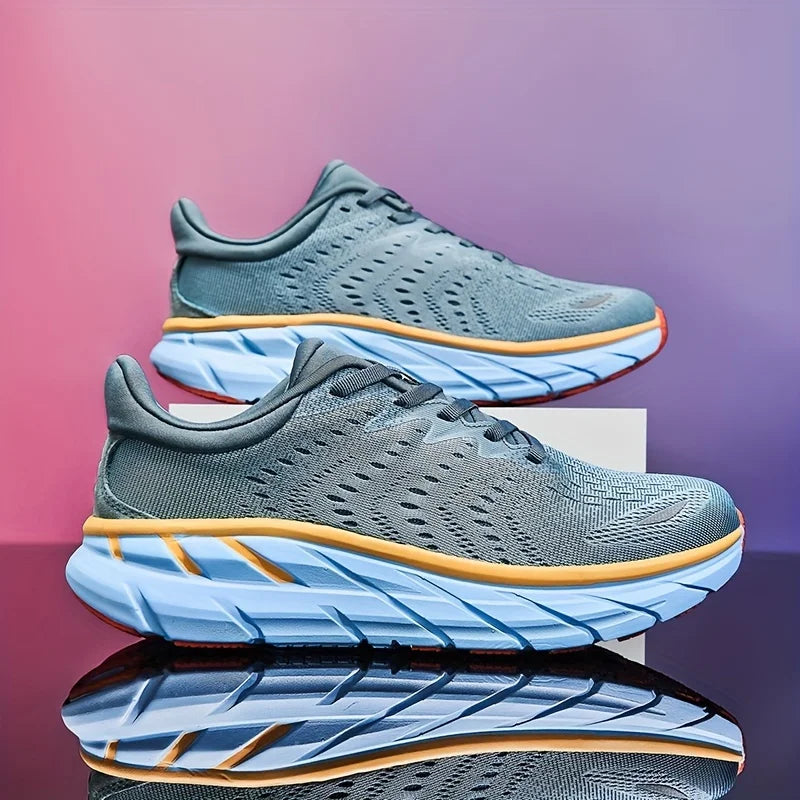 Men’s Running Shoes – Breathable Mesh Athletic Sneakers with Cushion Sole, Lightweight Outdoor Jogging & Training Footwear