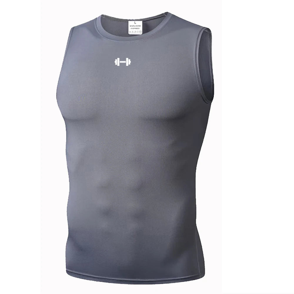Men’s Compression Tank Top – Sleeveless Gym Shirt for Tummy Control, Hide Gynecomastia & Belly Fat, Quick Dry Workout Vest