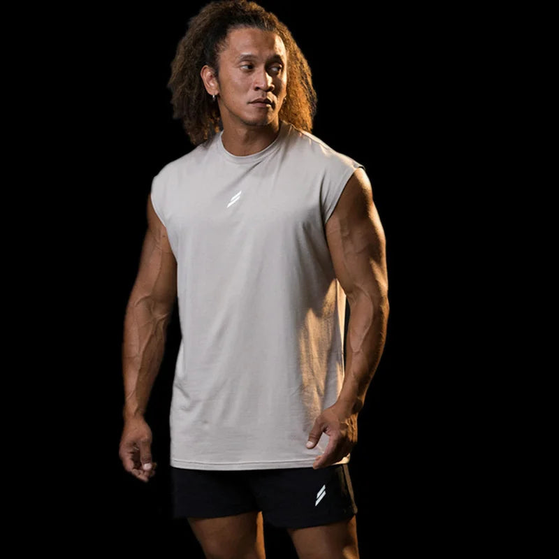 Men’s Sleeveless Gym Tank Top – Loose Fit, Breathable Quick-Dry Workout Shirt for Training & Running