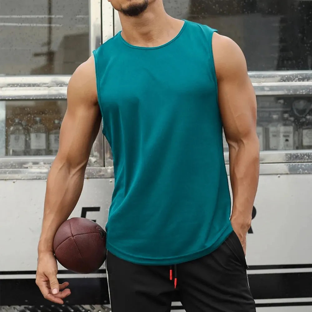 Men’s Quick-Dry Sports Tank Top – Loose Fit Sleeveless Shirt for Running, Training & Basketball