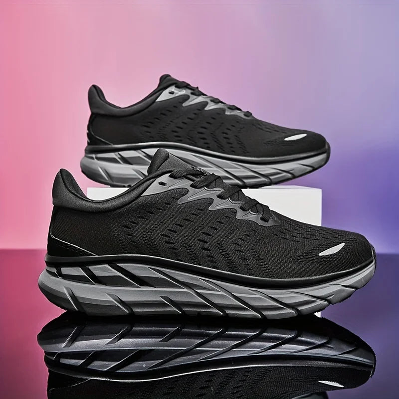Men’s Running Shoes – Breathable Mesh Athletic Sneakers with Cushion Sole, Lightweight Outdoor Jogging & Training Footwear