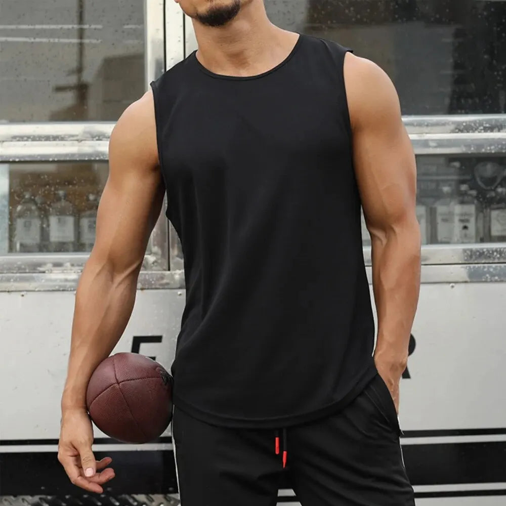 Men’s Quick-Dry Sports Tank Top – Loose Fit Sleeveless Shirt for Running, Training & Basketball