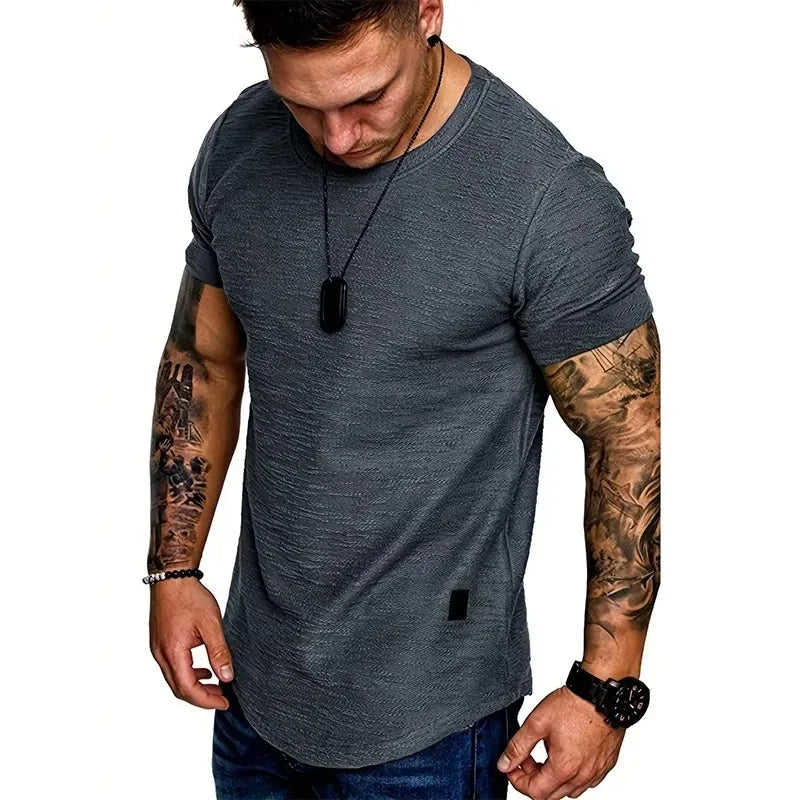 Men's Short Sleeve Crew Neck T-Shirt – Casual Basic Lightweight Fashion Tee for Daily Wear, Sports & Running