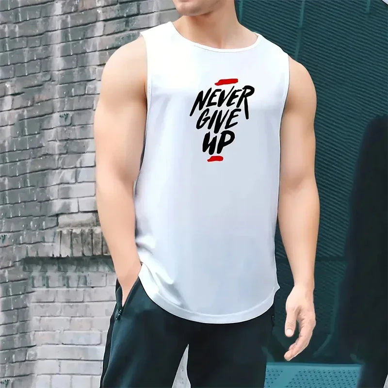 Men’s Tank Top Shirt – Loose Fit Quick-Dry Mesh Gym Vest for Running, Bodybuilding, Basketball & Fitness