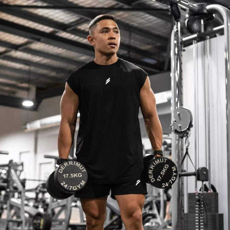 Men’s Sleeveless Gym Tank Top – Loose Fit, Breathable Quick-Dry Workout Shirt for Training & Running