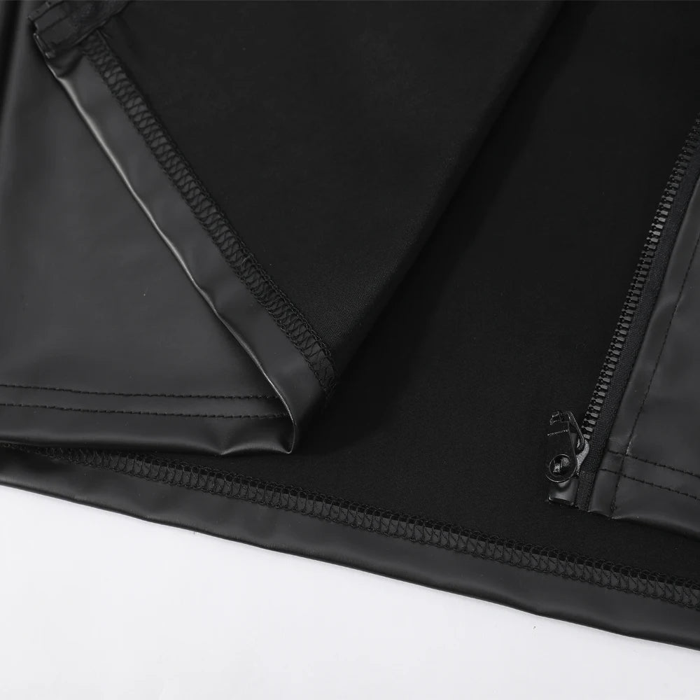 Men’s PU Leather Sleeveless Shirt – Zipper Front Biker Vest for Fashion, Streetwear, and Night Out
