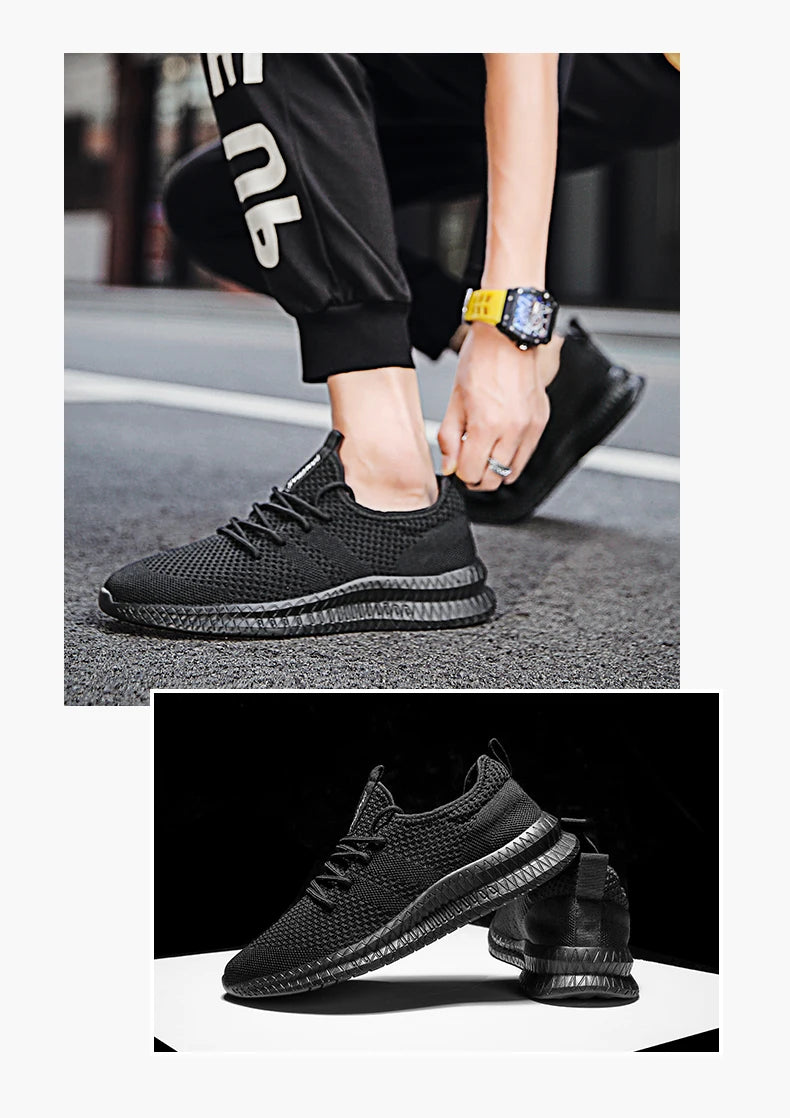 Men’s Breathable Mesh Sneakers – Lightweight Casual Running, Training & Walking Shoes