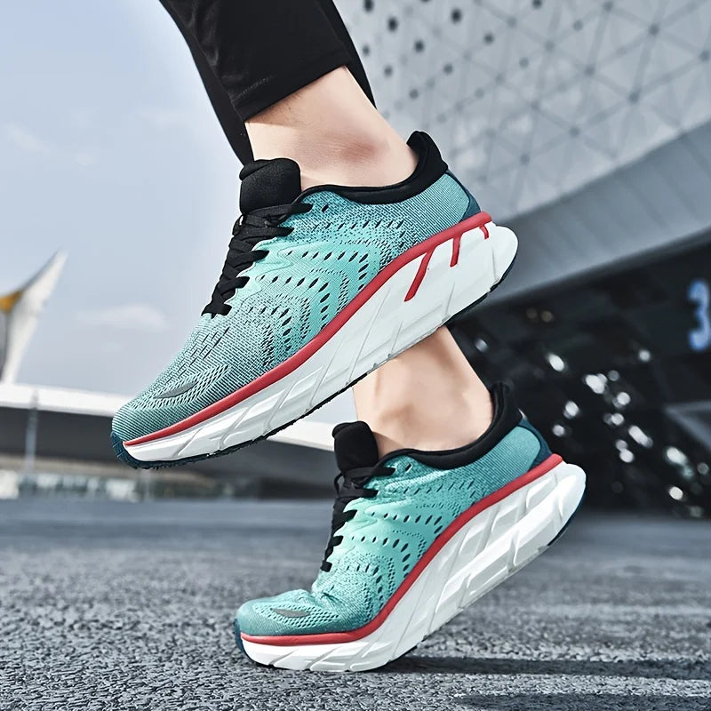 Men’s Running Shoes – Breathable Mesh Athletic Sneakers with Cushion Sole, Lightweight Outdoor Jogging & Training Footwear