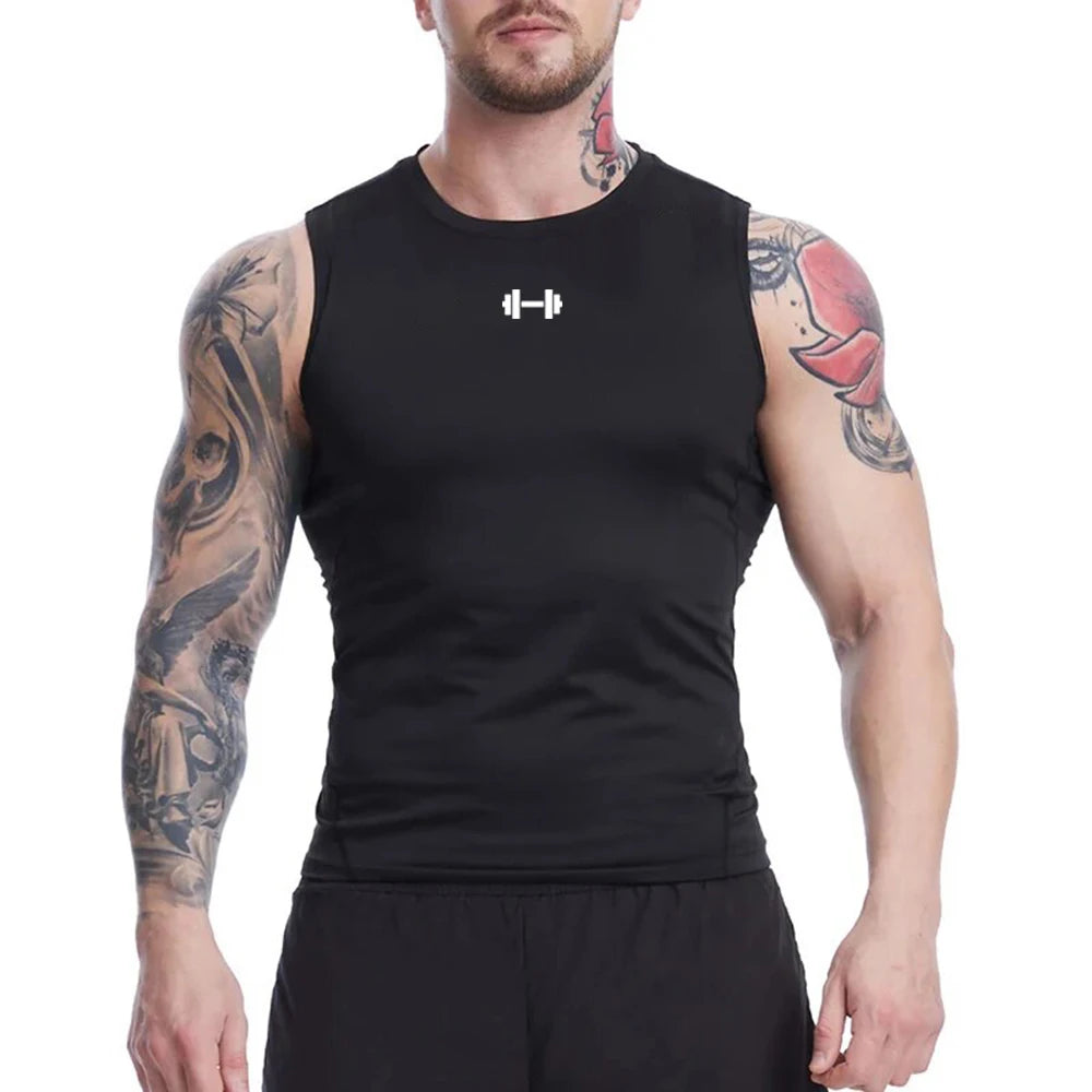 Men’s Compression Tank Top – Sleeveless Gym Shirt for Tummy Control, Hide Gynecomastia & Belly Fat, Quick Dry Workout Vest