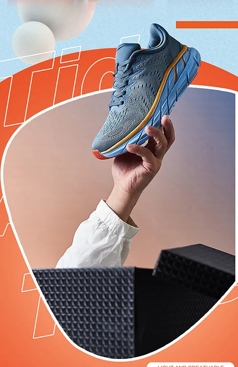 Men’s Running Shoes – Breathable Mesh Athletic Sneakers with Cushion Sole, Lightweight Outdoor Jogging & Training Footwear