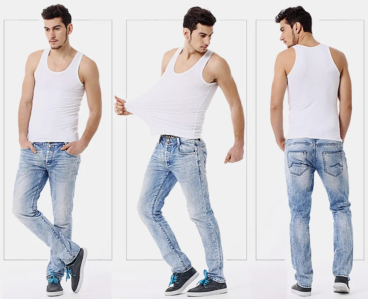 Men's Slim Fit Cotton Tank Top – Breathable, All-Season Comfort for Gym & Everyday Wear