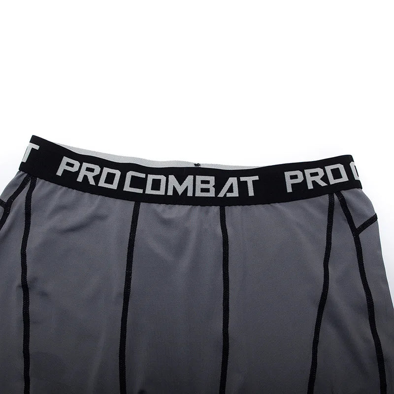 Men's Compression Workout Shorts – Elastic Slim Fit Gym Tights for Bodybuilding & Running