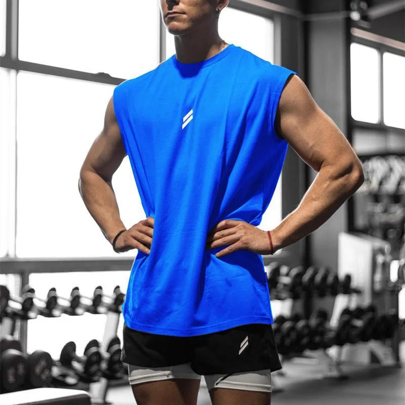 Men’s Sleeveless Gym Tank Top – Loose Fit, Breathable Quick-Dry Workout Shirt for Training & Running