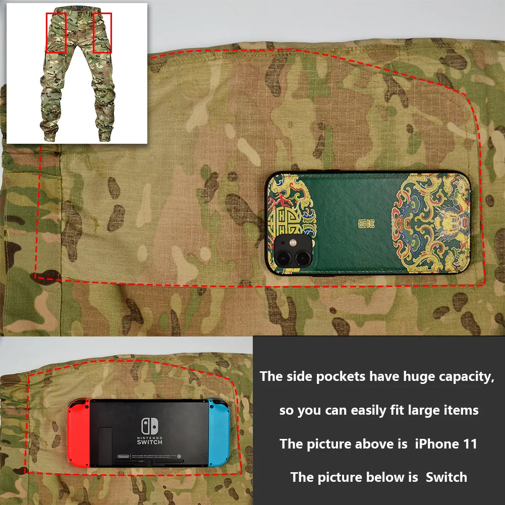 Tactical Joggers Outdoor Ripstop Cargo Pants Working Clothing Hiking Trousers Men's Streetwear