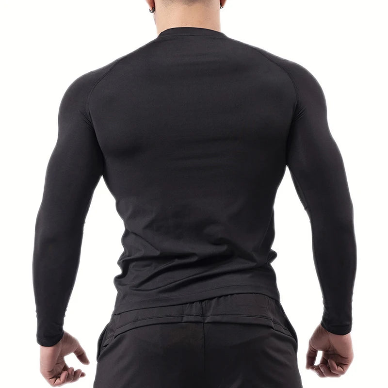 Men’s Cross Print Compression Shirt – Short/Long Sleeve Rash Guard Gym Top, Quick-Dry Base Layer – Hides Belly Fat & Gynecomastia