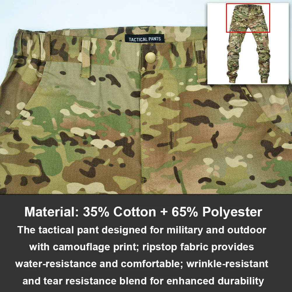 Tactical Joggers Outdoor Ripstop Cargo Pants Working Clothing Hiking Trousers Men's Streetwear