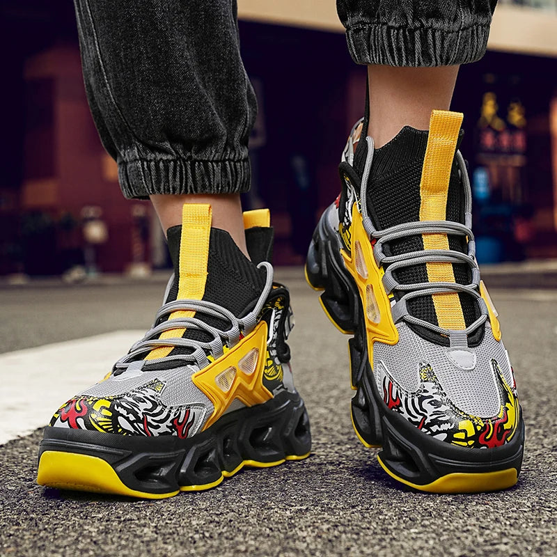 Men's Fashion Sneakers – Breathable Casual Running Shoes, Lightweight Sports Trainers, Comfortable Athletic Footwear