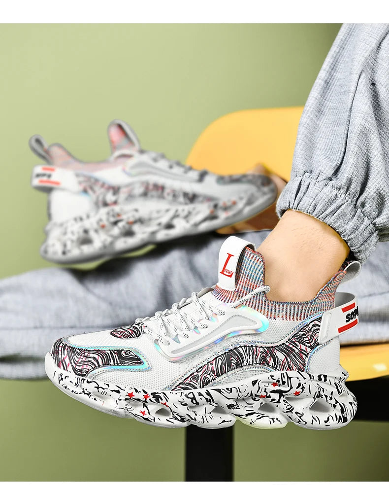 Men's Fashion Sneakers – Breathable Casual Running Shoes, Lightweight Sports Trainers, Comfortable Athletic Footwear
