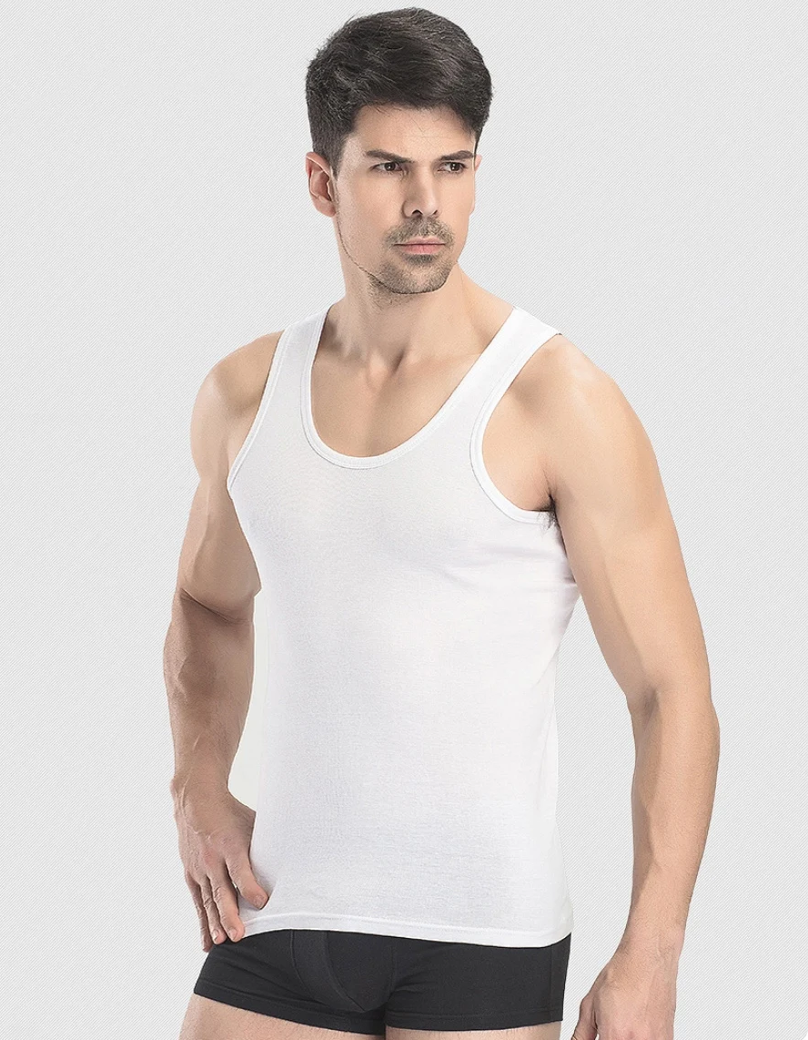 Men's Slim Fit Cotton Tank Top – Breathable, All-Season Comfort for Gym & Everyday Wear