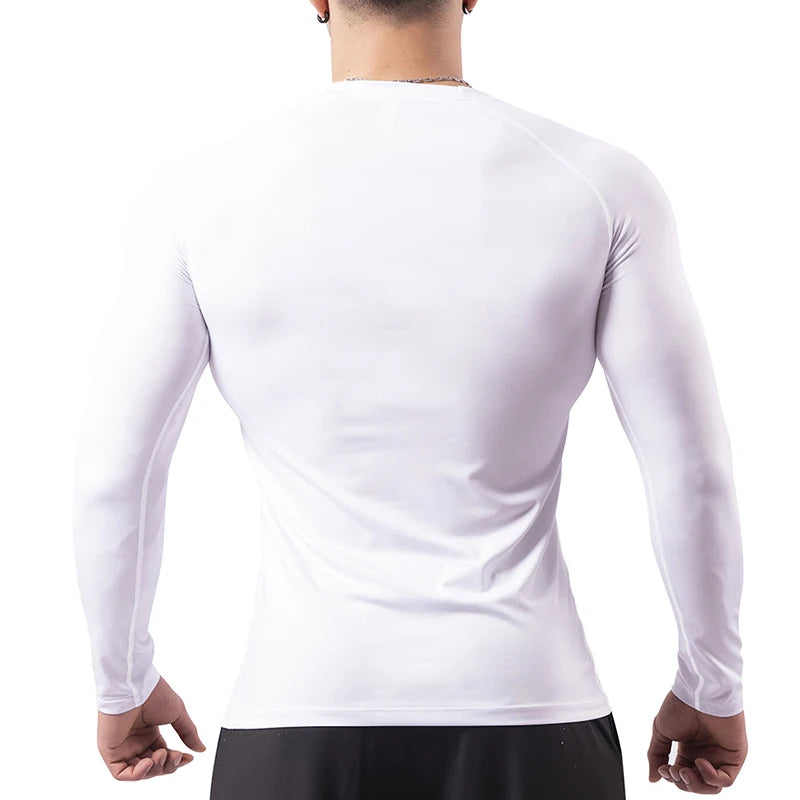 Men’s Cross Print Compression Shirt – Short/Long Sleeve Rash Guard Gym Top, Quick-Dry Base Layer – Hides Belly Fat & Gynecomastia