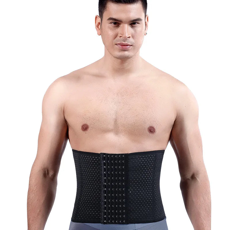 Men’s Slimming Waist Trainer Belt – Body Shaper Corset for Tummy Control, Belly Fat Reduction & Compression Fitness Shapewear