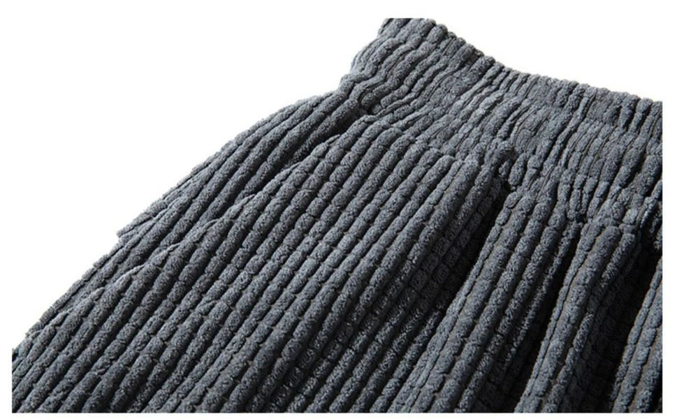 Men’s Baggy Corduroy Jogger Pants – Loose Fit, Drawstring Waist, Thermal Fleece Lining