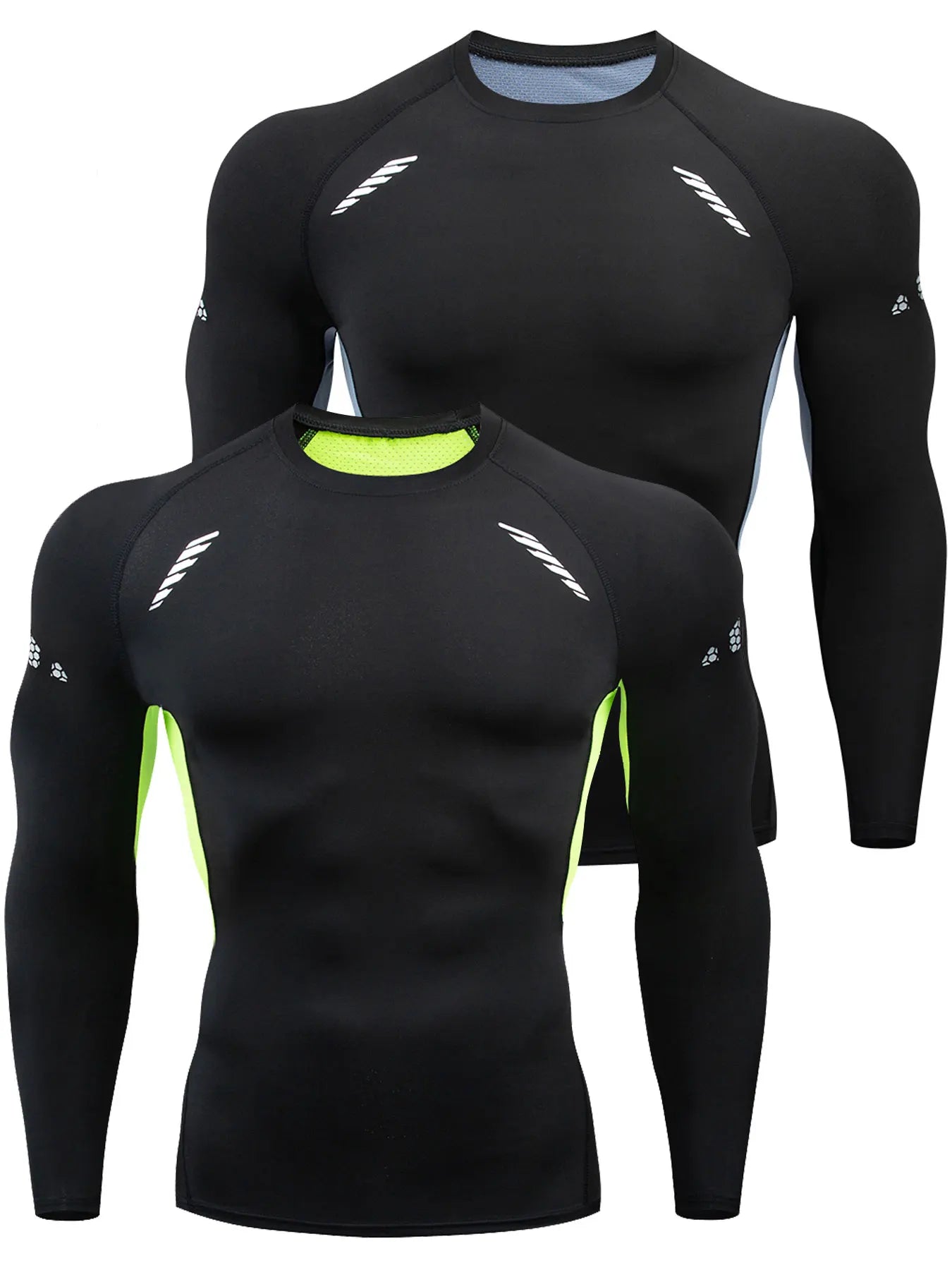 Men’s Solid Compression Shirt – Long Sleeve Athletic Base Layer, Moisture-Wicking Undershirt for Sports, Gym, Training, and Running