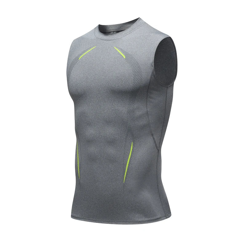 Men’s Compression Tank Top – Hides Belly Fat & Gynecomastia - Sleeveless Quick-Dry Gym Shirt – Muscle Fit Sports Vest for Running, Training & Bodybuilding