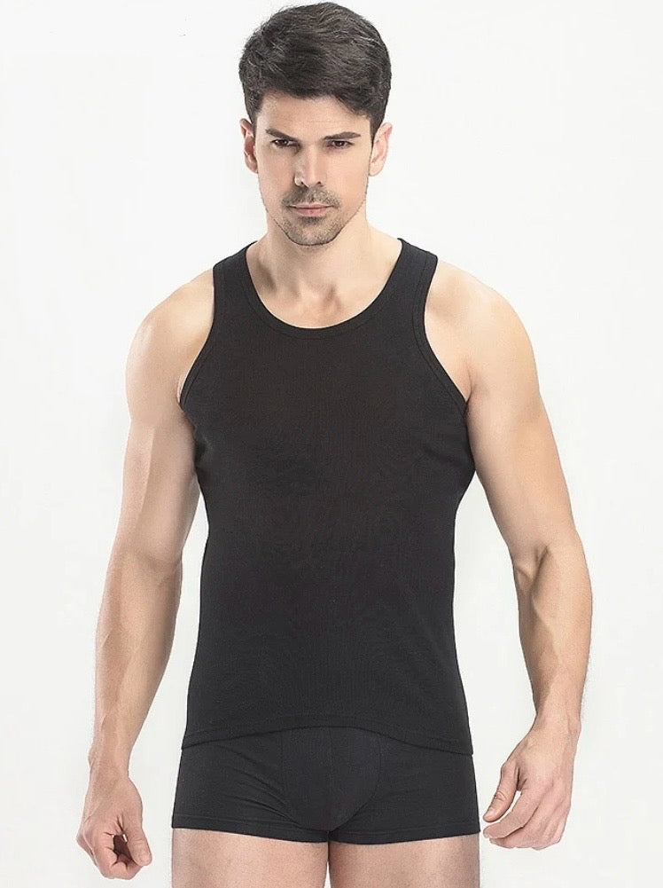 Men's Slim Fit Cotton Tank Top – Breathable, All-Season Comfort for Gym & Everyday Wear